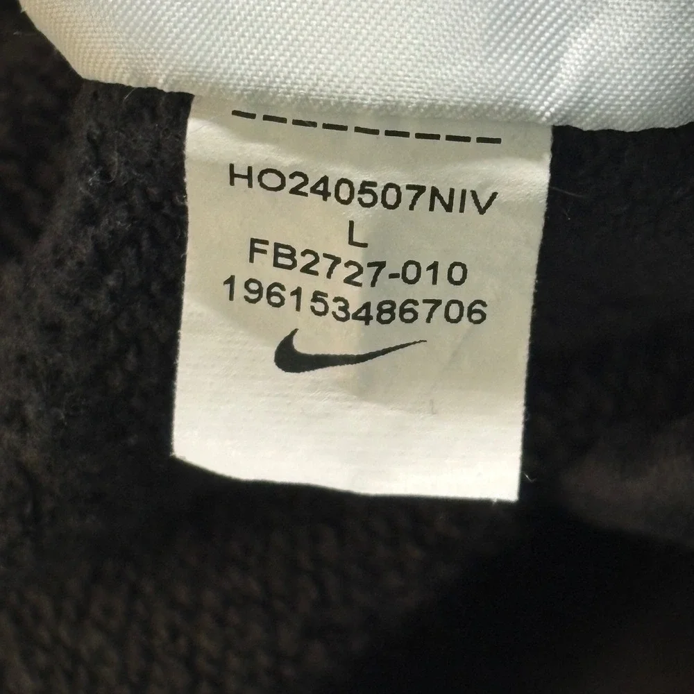 Nike Sportswear Essential Fleece Wide Leg‎ Sweatpants Black Women Large BV4091